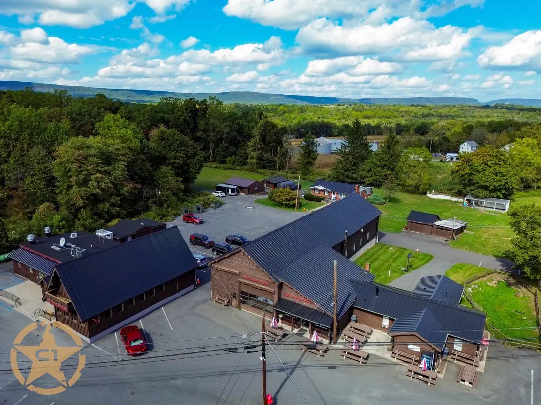 Completed roof on the Trolley Shops Restaurant building