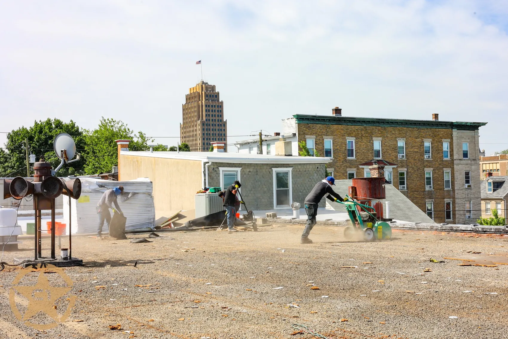 Condition One roofer working on a steep residential roof
